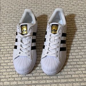 Adidas Superstar Gold and Black Sneaker
